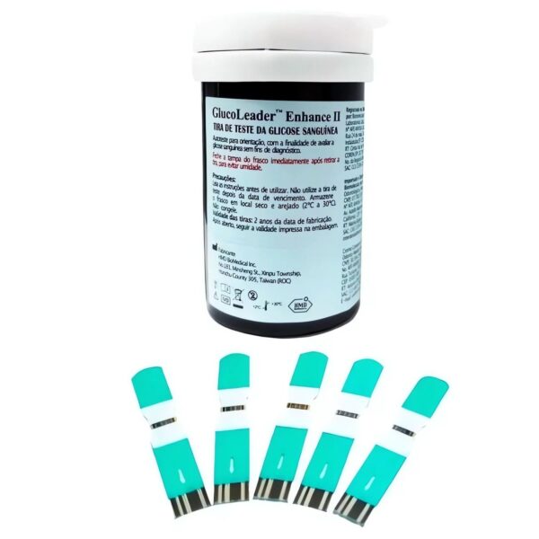 50 Tiras Glicemia Glucoleader Enhance - Imagem 6