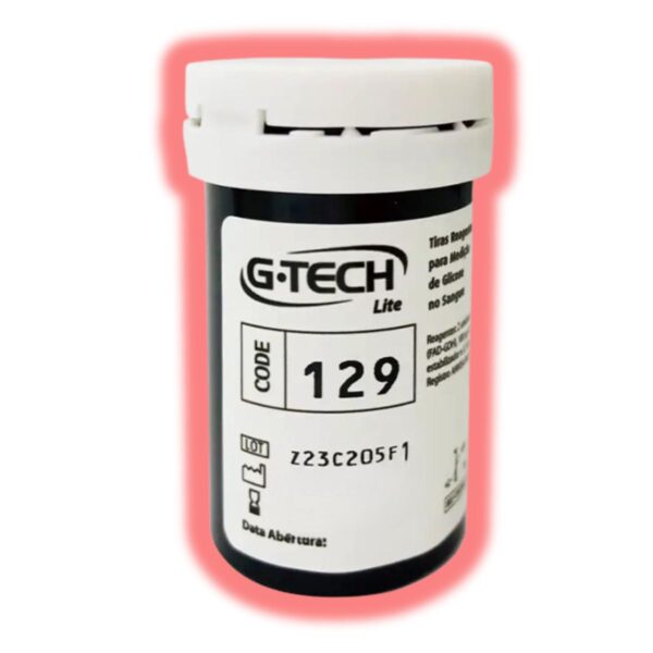 50 Tiras Glicemia G-tech Lite  Fitas Glicose Diabete - Imagem 2