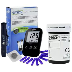 Kit Completo Aparelho+caneta+50 Tiras Gtech Lite Diabetes