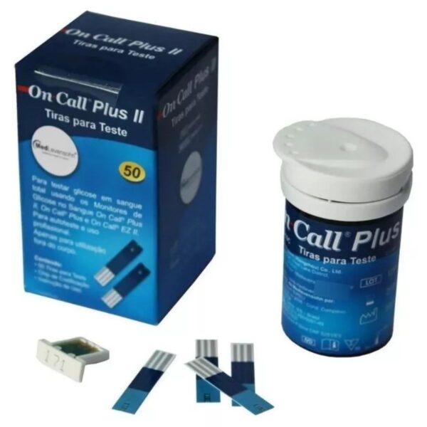 Kit Completo Aparelho+caneta+50 Tiras On Call Plus Diabetes - Imagem 4