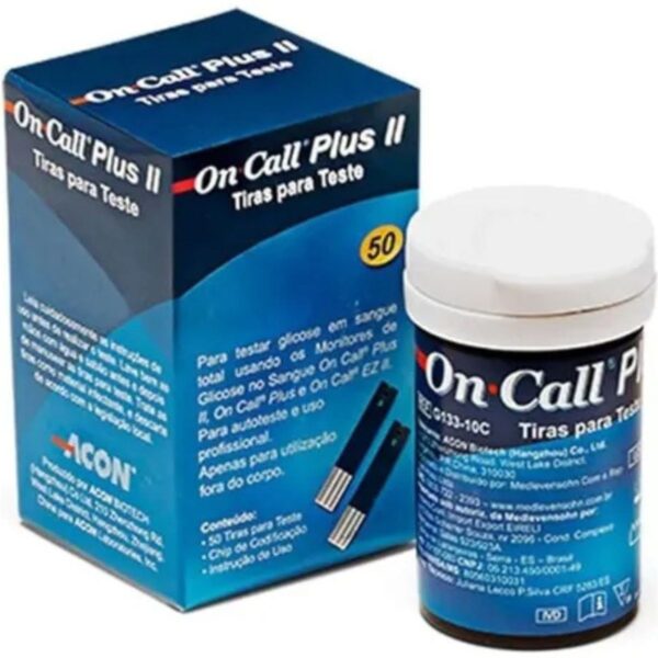 Kit Completo Aparelho+caneta+50 Tiras On Call Plus Diabetes - Imagem 2